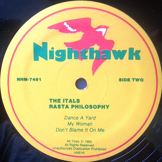 The Itals : Rasta Philosophy (LP, Album)