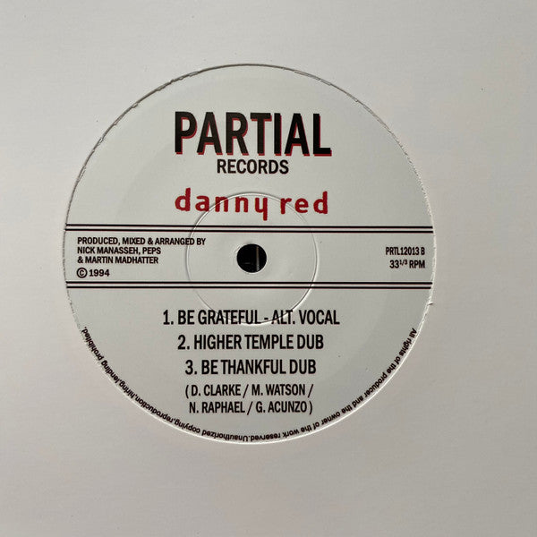 Danny Red : Be Grateful (12", RE)