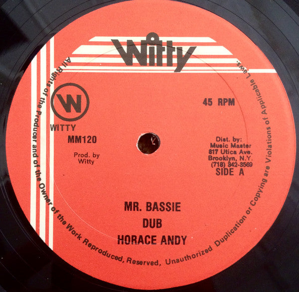 Horace Andy : Mr. Bassie / Rock Me Baby (12")