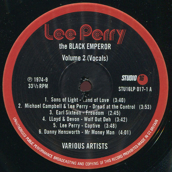 Various : Lee Perry The Black Emperor Vol.2 (Vocals) (LP, Album, Comp)
