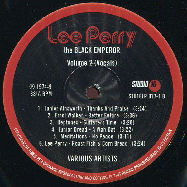 Various : Lee Perry The Black Emperor Vol.2 (Vocals) (LP, Album, Comp)