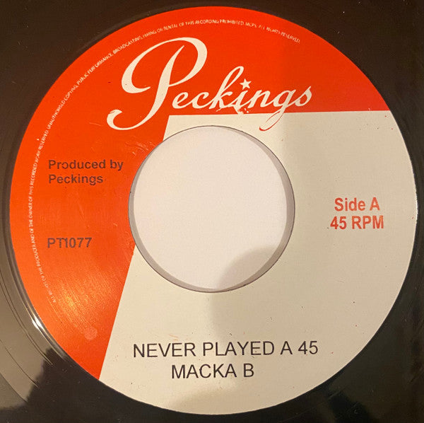 Macka B / Leanna (2) : Never Played A 45 / Grapevine (7", RP)