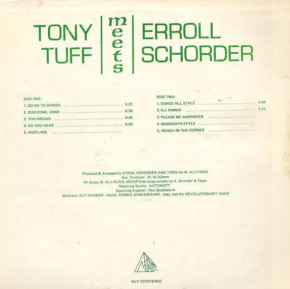 Tony Tuff Meets Erroll Schorder* : Tony Tuff Meets Erroll Schorder (LP, Album)