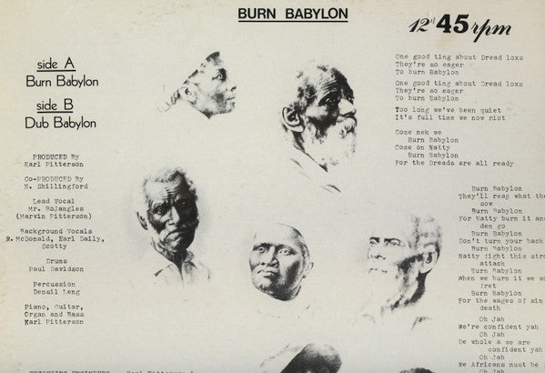 Mr. Bojangles : Burn Babylon (12")