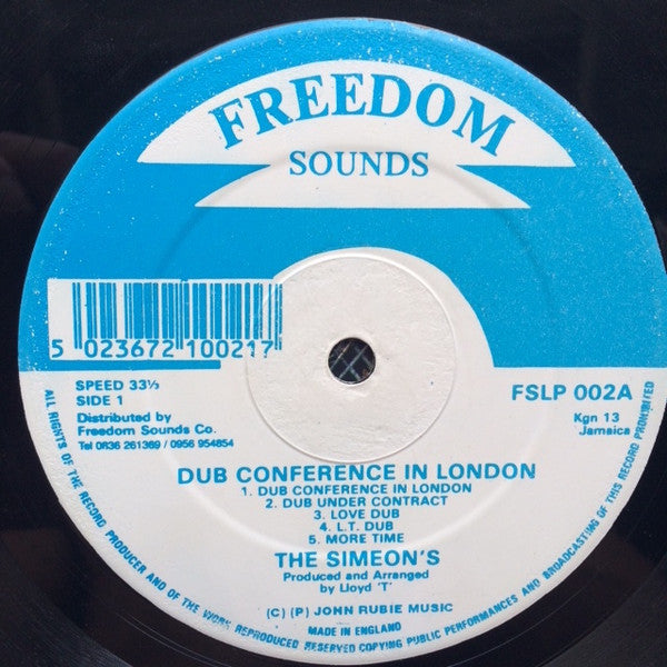 The Simeons : Dub Conference In London (LP, Album, RP)