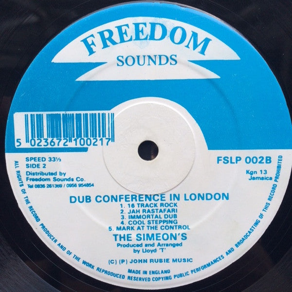 The Simeons : Dub Conference In London (LP, Album, RP)