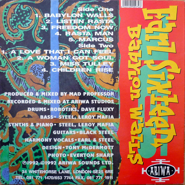 Earl Sixteen : Babylon Walls (LP, Album)