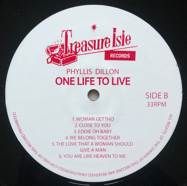Phyllis Dillon : One Life To Live (LP, Album, RE)