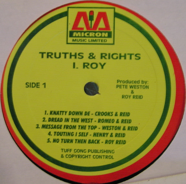 I-Roy : Truths And Rights (LP, Album, RP)