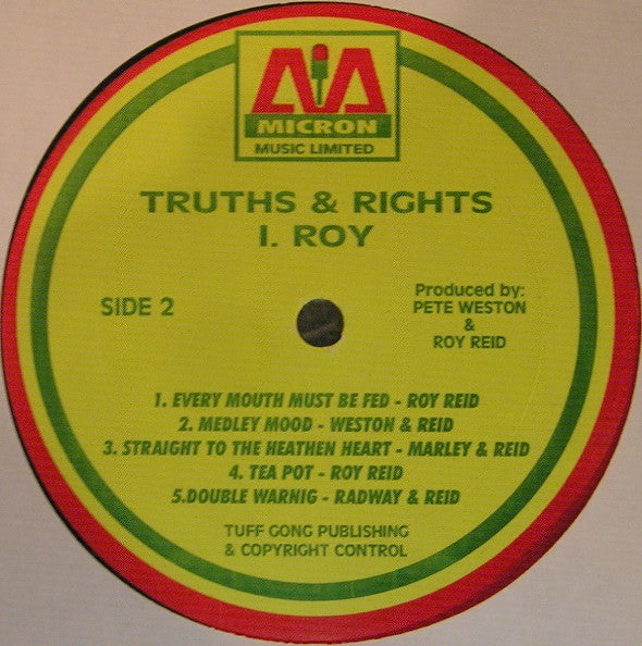 I-Roy : Truths And Rights (LP, Album, RP)