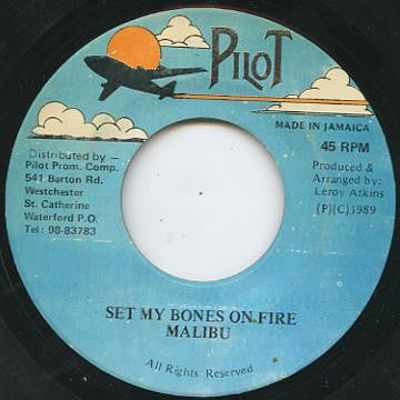 Malibu (6) : Set My Bones On Fire (7")