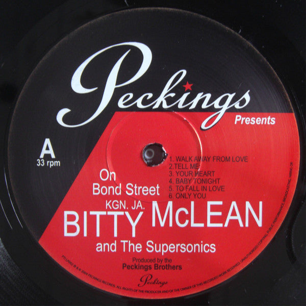Bitty McLean And The Supersonics : On Bond Street KGN. JA. (LP, Album, Ltd, RE)