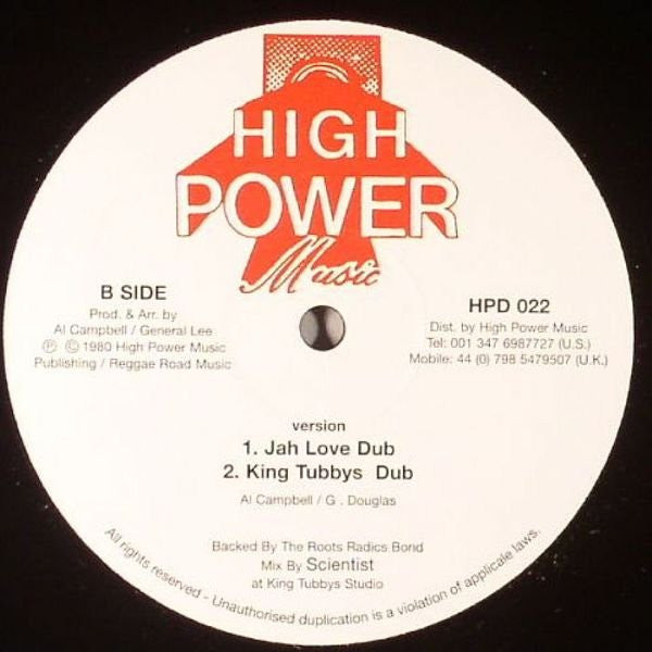 Al Campbell Feat General Lee (4) & Trinity (4) : Jah Love / Jah A Me Right Hand Man (12", Single, RE)