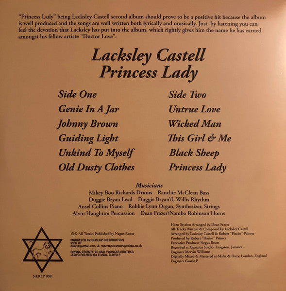 Lacksley Castell : Princess Lady (LP, Album, RP, Red)