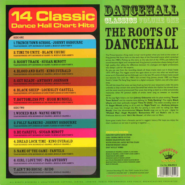 Various : Dancehall Classics Volume 1: The Roots Of Dancehall (LP, Comp)