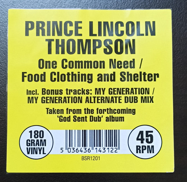 Prince Lincoln Thompson : One Common Need (12", MP, 180)