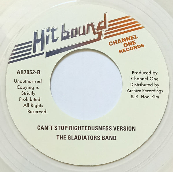 The Gladiators : Can't Stop Righteousness (7", Cle)