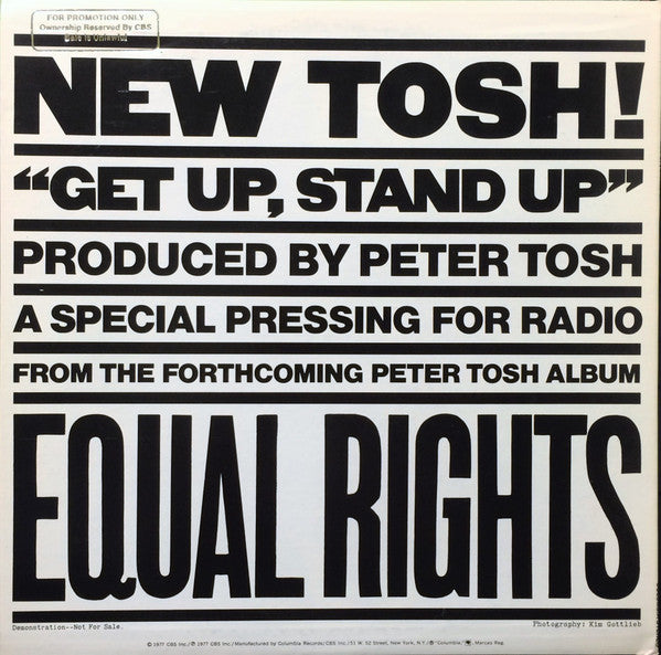 Peter Tosh : Get Up, Stand Up (12", Promo)
