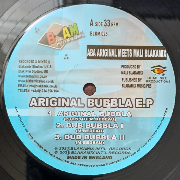 Aba-Ariginals Meets Mali Blakamix : Ariginal Bubbla EP (12", EP)