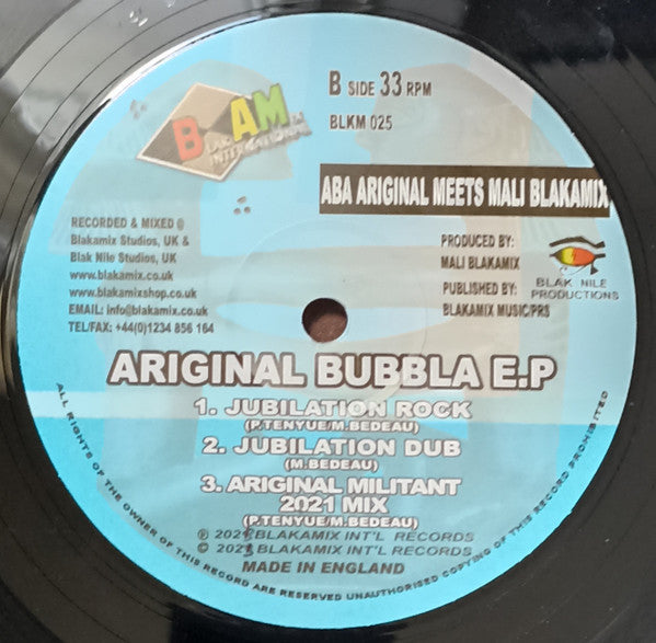 Aba-Ariginals Meets Mali Blakamix : Ariginal Bubbla EP (12", EP)