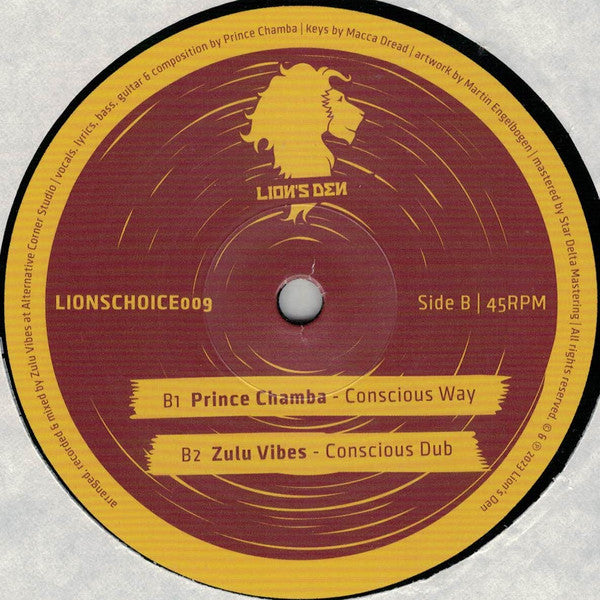 Prince Chamba meets Zulu Vibes : Judgement Time / Conscious Way (12")