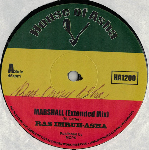 Ras Imruh-Asha* : Marshall (12", Ltd, RE, Pic)