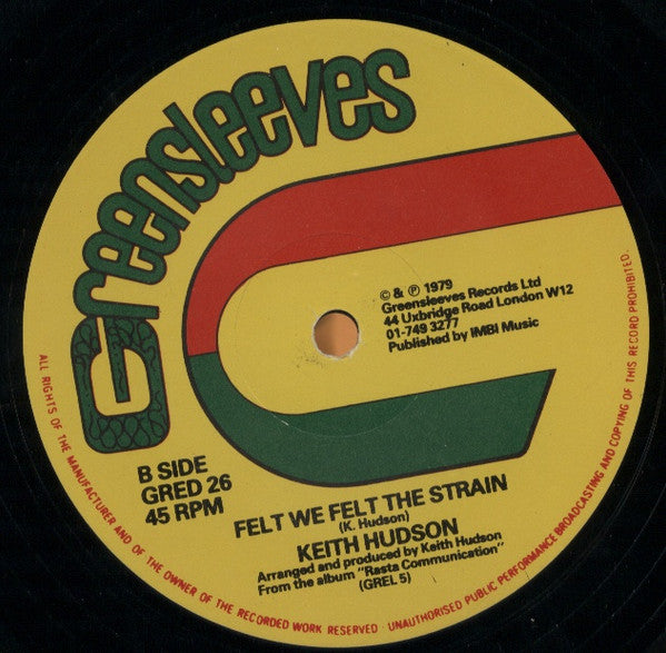 Keith Hudson : Nuh Skin Up / Felt We Felt The Strain (12")