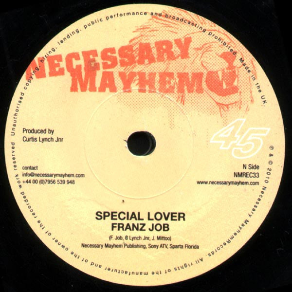 Franz Job / Mr Williamz : Special Lover / Tommy Ranks (7")