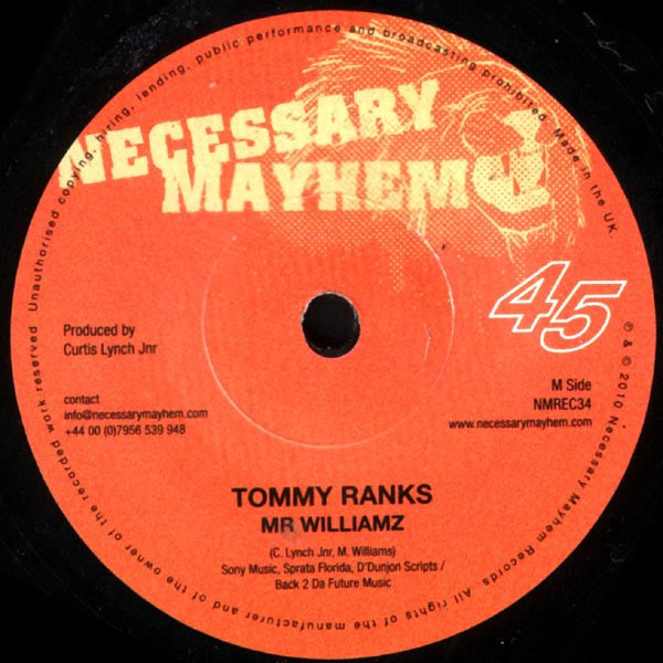 Franz Job / Mr Williamz : Special Lover / Tommy Ranks (7")