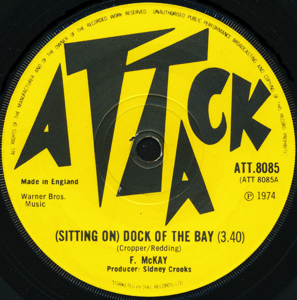 Freddie McKay : (Sitting On) Dock Of The Bay (7")