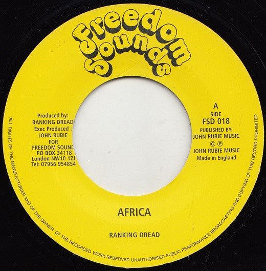 Ranking Dread : Africa (7", Single, RE)