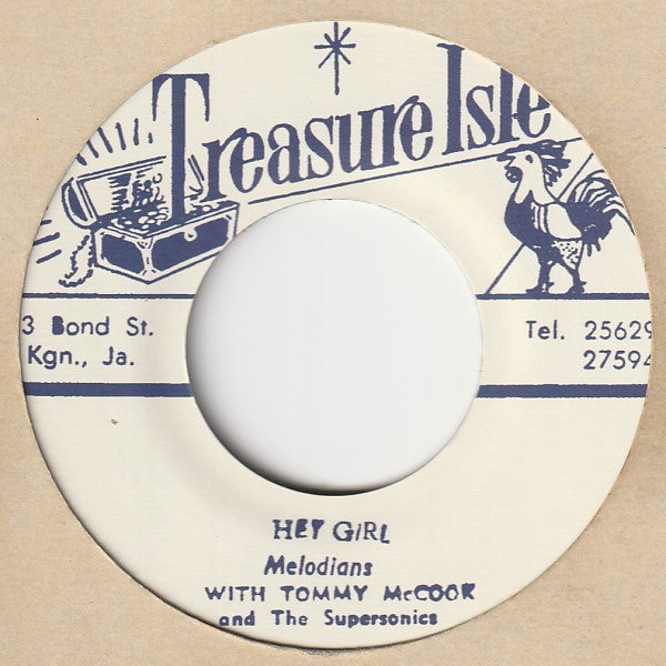 The Melodians With Tommy McCook & The Supersonics : Lonely Night / Hey Girl (7", Ltd, RE, RM)