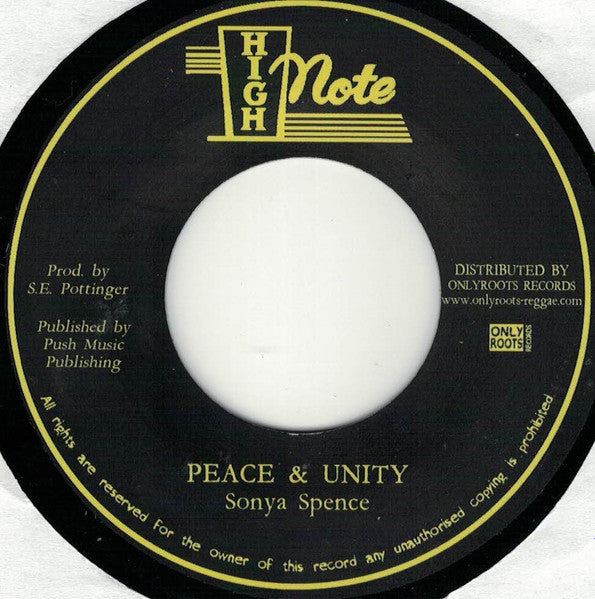 Sonya Spence : Peace & Unity (7", RP)