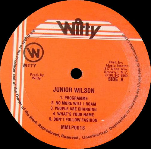 Junior Wilson : Willow (LP, Album)