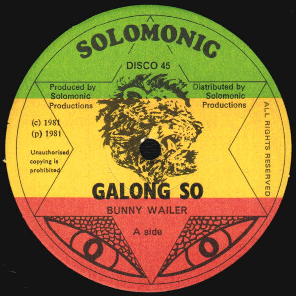 Bunny Wailer : Galong So / Rock And Groove (12", Maxi)