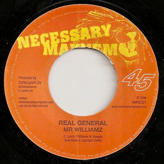 Pinchers / Mr Williamz : Bandelero / Real General  (7")