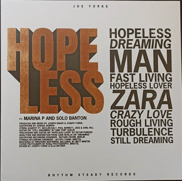Joe Yorke : Hopeless (LP, Album)