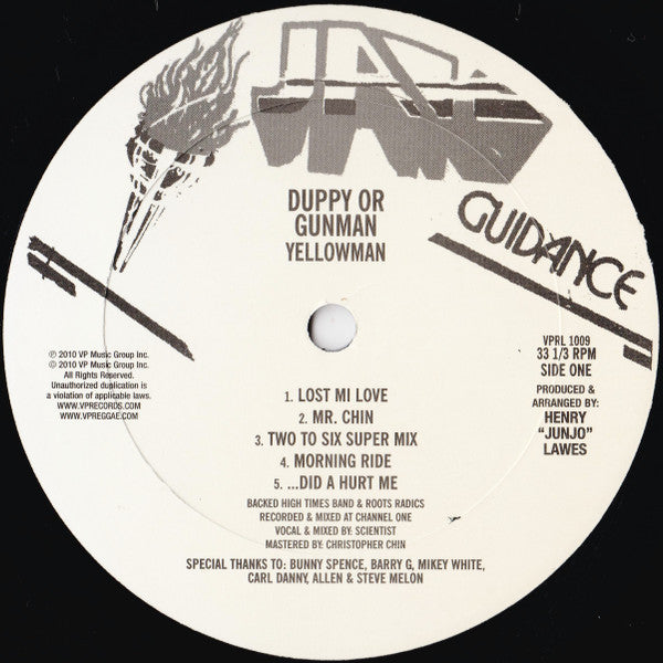 Yellowman : Duppy Or Gunman (LP, Album, RE)