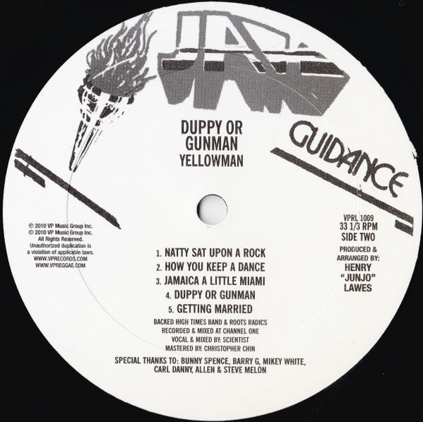 Yellowman : Duppy Or Gunman (LP, Album, RE)