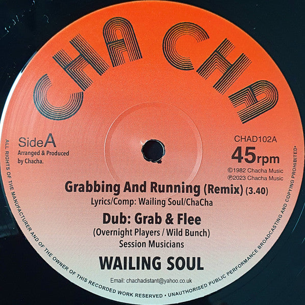 Wailing Soul* : Grabbing And Running (Remix) (12", RE)