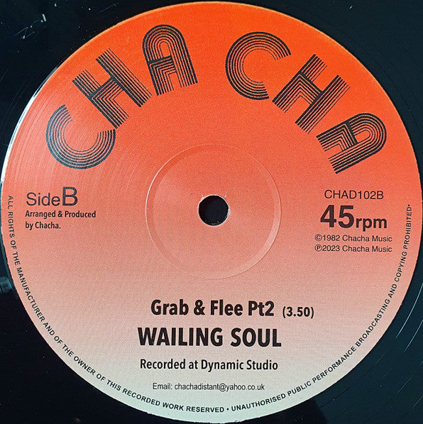 Wailing Soul* : Grabbing And Running (Remix) (12", RE)