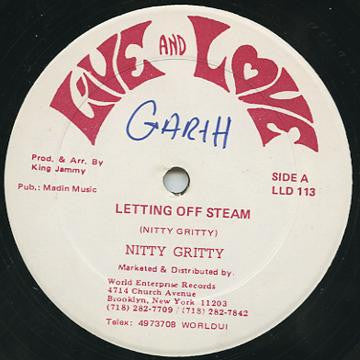 Nitty Gritty / Hopeton James : Letting Off Steam / Sure Shot Melody (12")