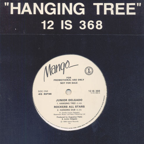 Junior Delgado : Hanging Tree (12", Promo)