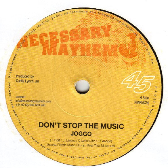 Joggo / Mr Williamz : Don't Stop The Music / Babylon In Helicopter (7")