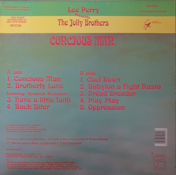 Lee Perry Presents The Jolly Brothers : Concious Man (LP, Album)