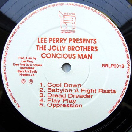 Lee Perry Presents The Jolly Brothers : Concious Man (LP, Album)