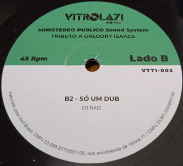 Ministereo Publico Sound System : Tributo A Gregory Isaacs (7", Single)