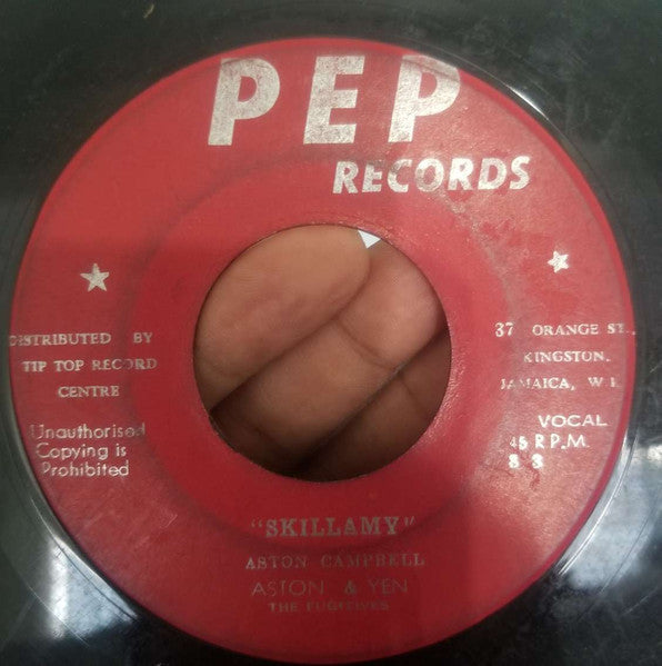 Aston & Yen / Baba Brooks And His Recording Band* : Skilamy / Party Time (7", Single, Yel)