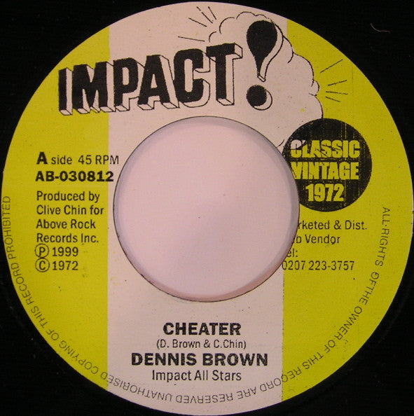 Dennis Brown / Tommy McCook : Cheater / Harvest In The East (7", RP)