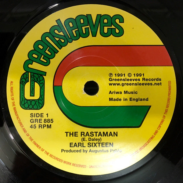 Earl Sixteen : The Rastaman (7")